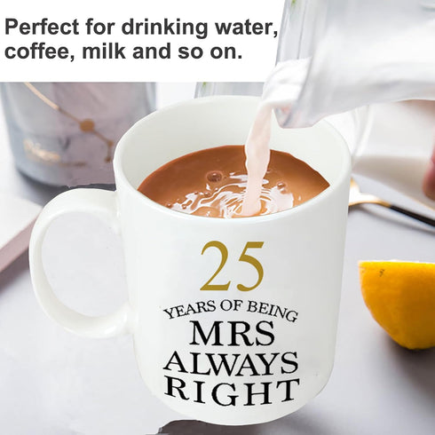 25th Wedding Coffee Mugs Set